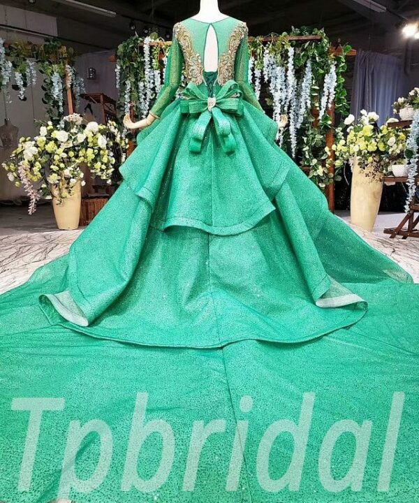 Green ball gown 661-07