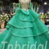 Green ball gown 661-08