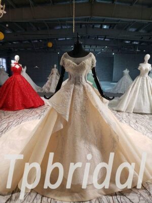 champagne wedding dress 2020 66