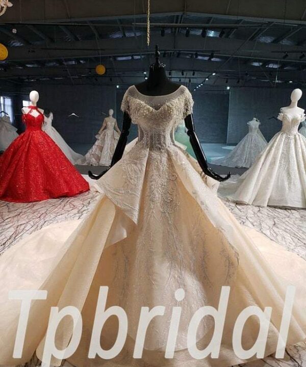 champagne wedding dress 2020 66