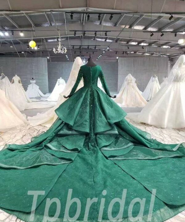 green lace wedding dress 665-01