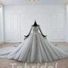 grey wedding dress 667-005