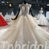high neck lace wedding dress 647-07