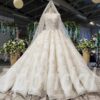 long sleeve beaded wedding dress 652-05
