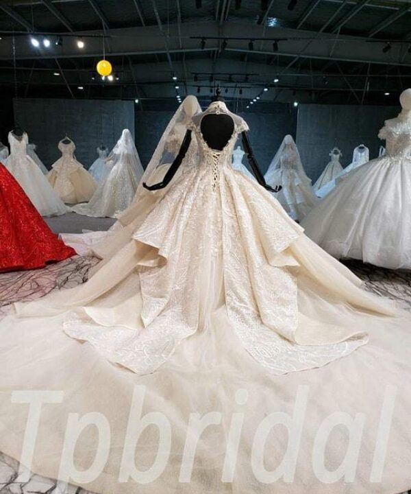 long train wedding dress 656-03