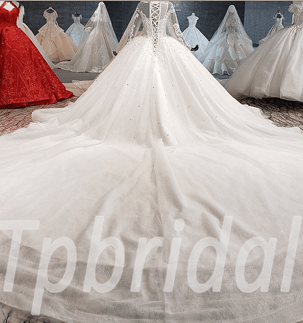 long white wedding dress 659-01