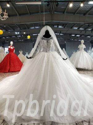 long white wedding dress 659-09