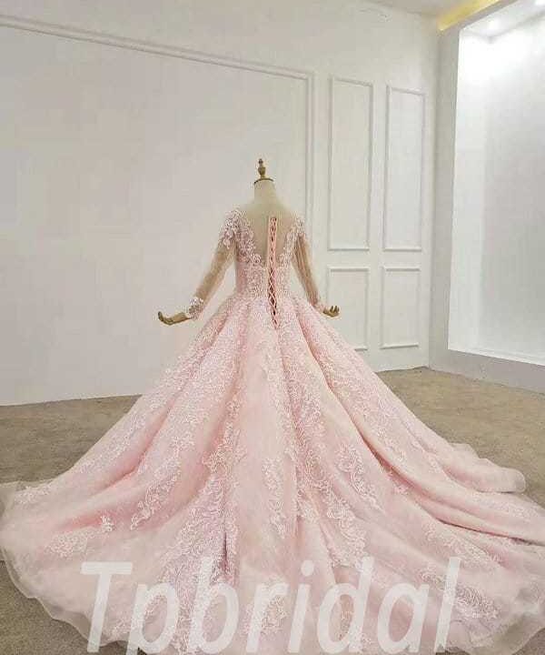 pink ball gown quinceanera dress 668-007