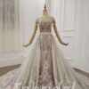 removable wedding dress train 666-007