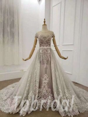 removable wedding dress train 666-007