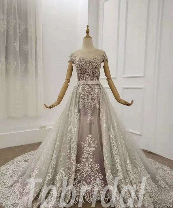 removable wedding dress train 666-007