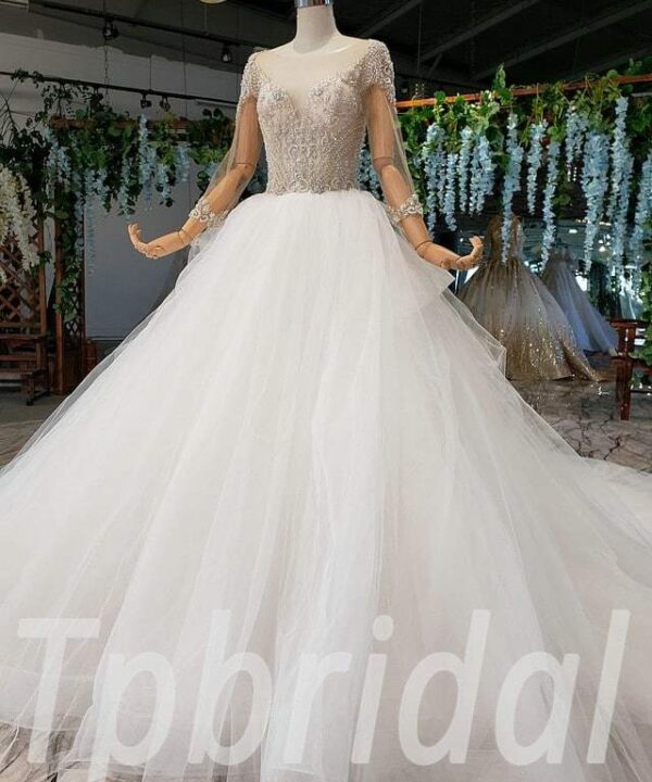 simple ball gown wedding dress 648-05