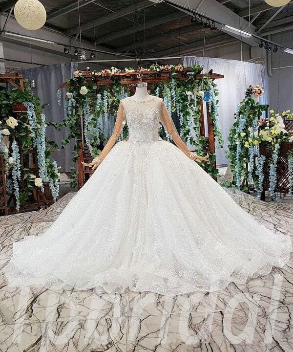 bling ball gown wedding dress 688-005