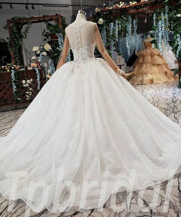 bling ball gown wedding dress 688-007