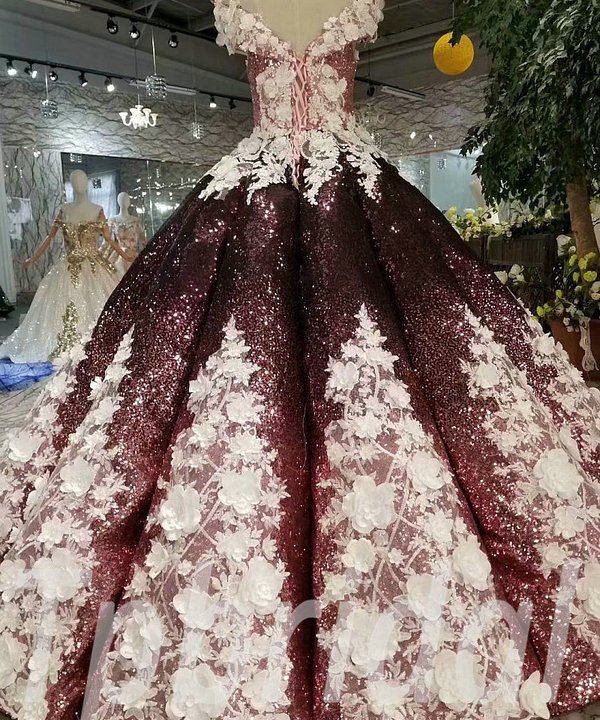 burgundy prom dress 686-001