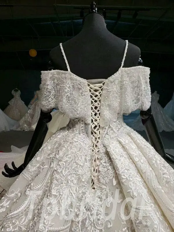 ball gown lace wedding dress 692-005