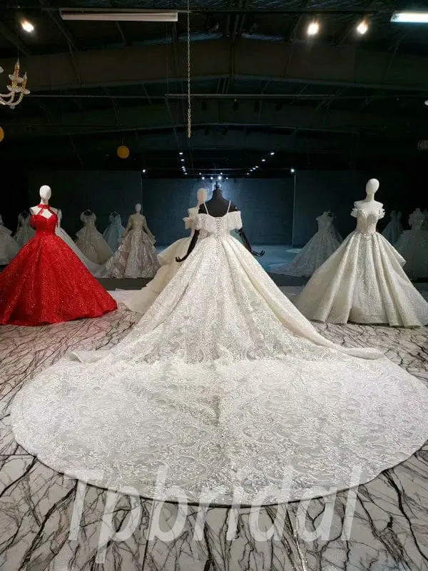 ball gown lace wedding dress 692-006