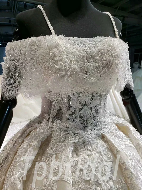 Ball Gown Lace Wedding Dress Princess With Long Train 2020 - Image 6