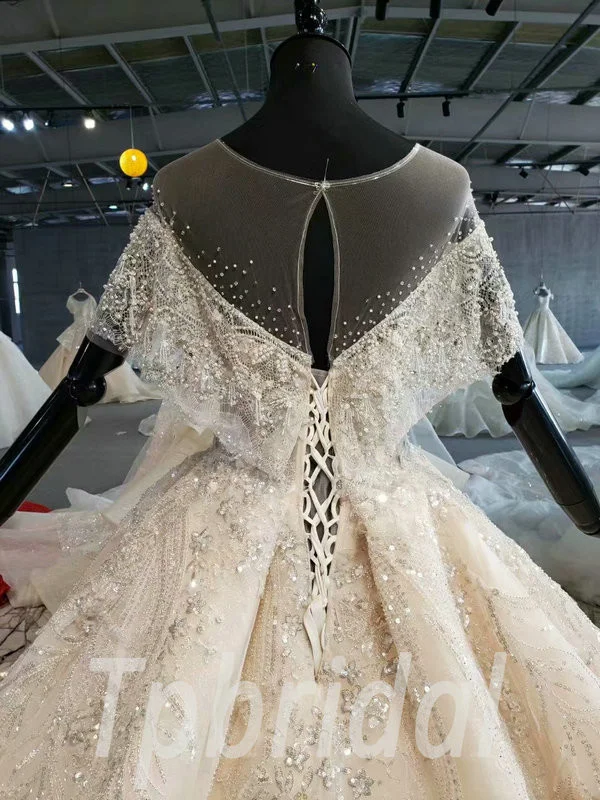 long veil wedding dress 691-003