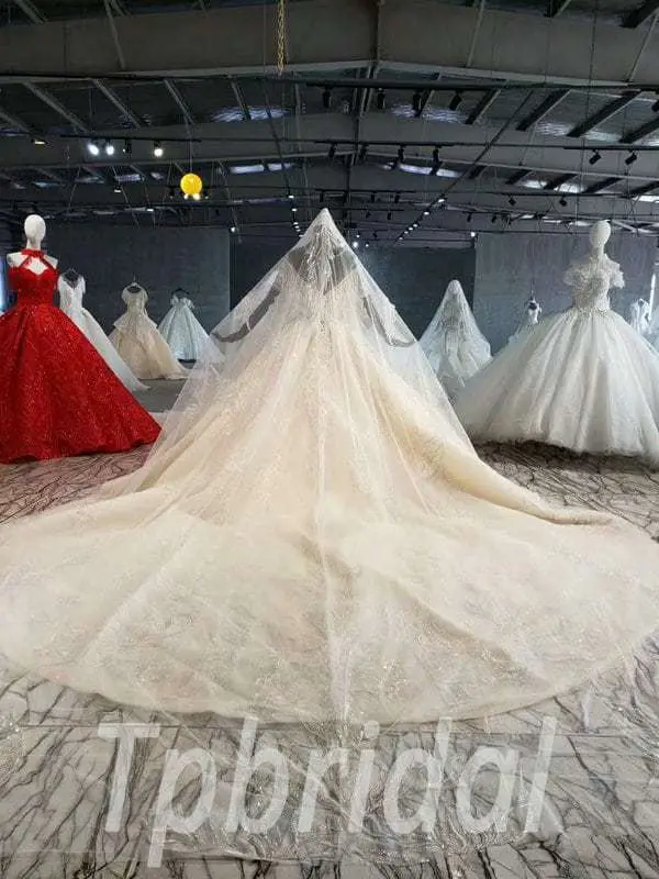 long veil wedding dress 691-007
