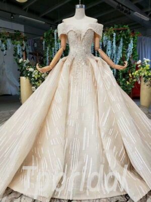 off shoulder wedding dress 699-001
