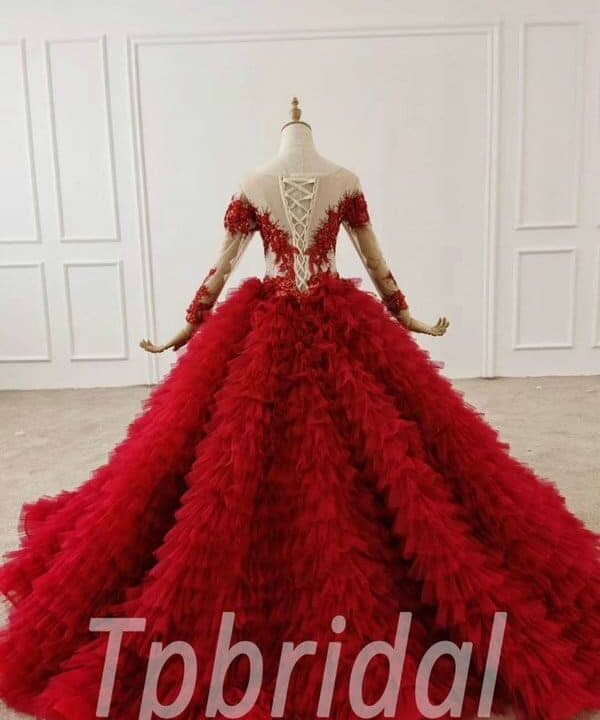 red princess ball gown 695-002