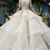 short sleeve wedding dress 698-003