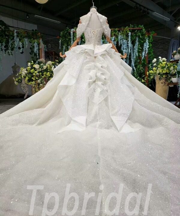 sparkly ball gown wedding dress 705-002