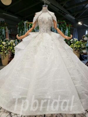 sparkly ball gown wedding dress 705-009