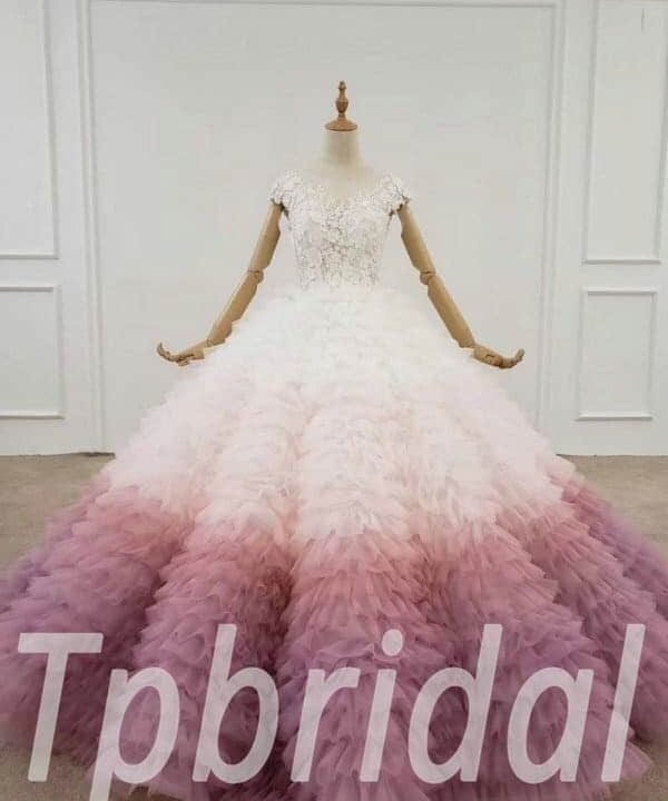 Multi color wedding dress 718-011