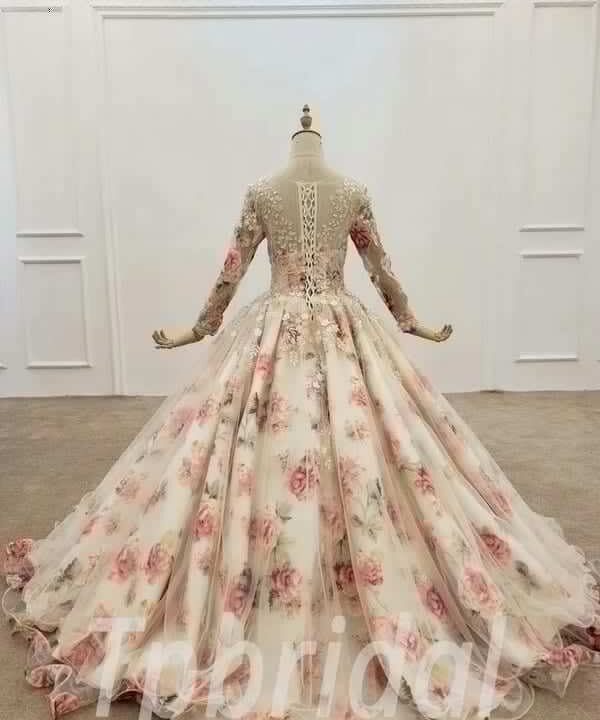 floral wedding dress 729-002