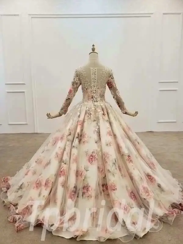 floral wedding dress 729-002
