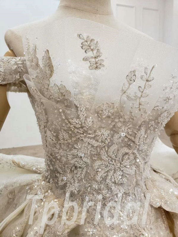 Puffy Wedding Dress Off The Shoulder Princess Bridal Ball Gown