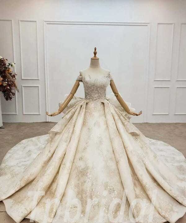 puffy wedding dress 736-006