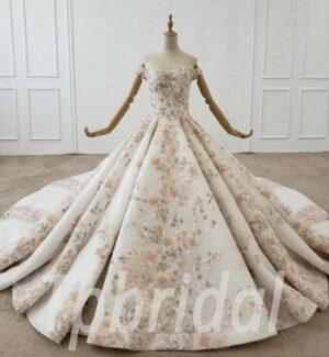 white and pink wedding dress 721008