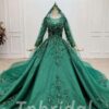 forest green wedding dress 749-006