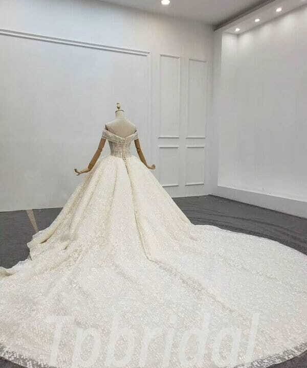 light champagne wedding dress 760-008