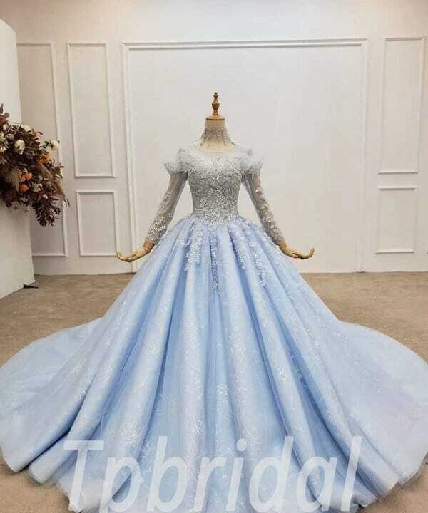 sky blue prom dress 746-007