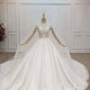 white a line wedding dress 756-002