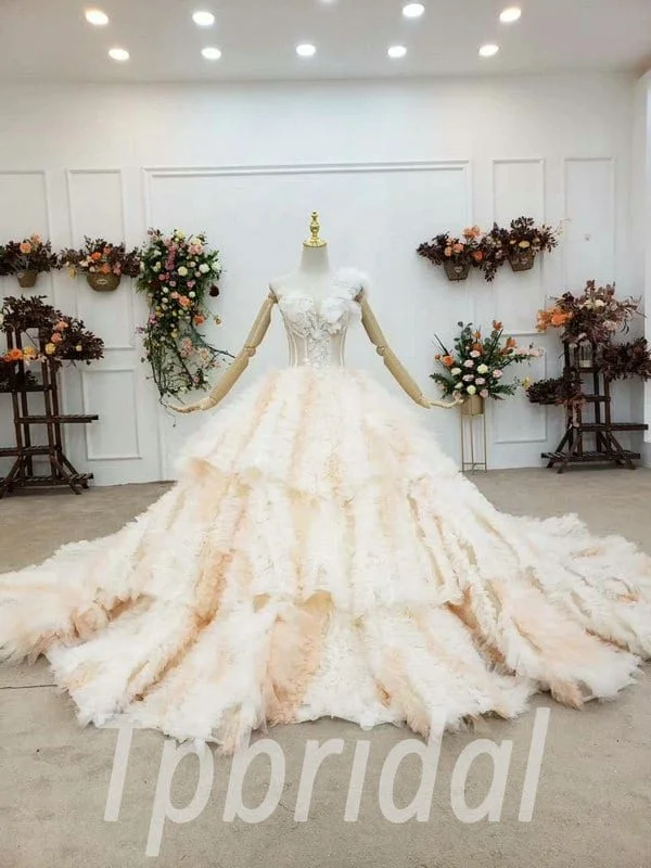one shoulder ball gown 768-004