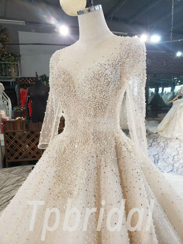 pearl wedding dress