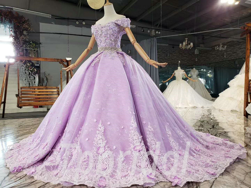 Size S Prom Purple Ball Gown on Queenly