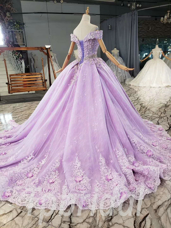 lilac wedding dress