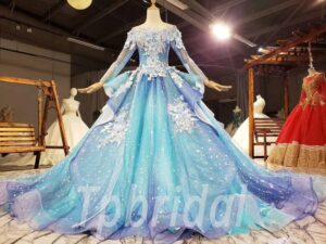 blue wedding dress 801-005