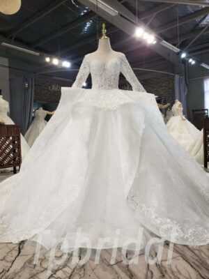 lace white wedding dress 779-003
