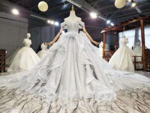 light grey prom dress 791-005