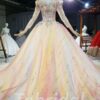rainbow wedding dress 800-004