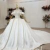 satin ball gown wedding dress 796-002