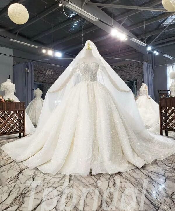 sparkle glitter wedding dress-777-002