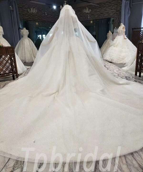 sparkle glitter wedding dress-777-008